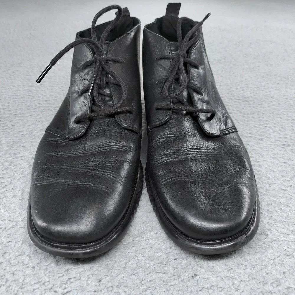 Cole Haan Chukka Boots Mens Size 11.5 Black Leather 2.ZEROGRAND Grand.OS C21984
